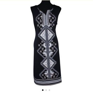 JM Collection Sleeveless Patterned Dress
